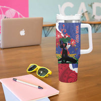 Personalised Haiti Le Marron Inconnu Tumbler With Handle Dashiki Mix Polynesian Pattern
