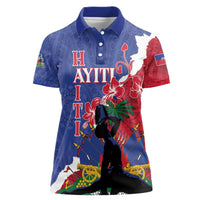 Personalised Haiti Le Marron Inconnu Women Polo Shirt Dashiki Mix Polynesian Pattern