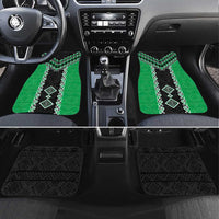 Green Niho Taniwha Mix Poutama Car Mats Unique Taniko Aotearoa