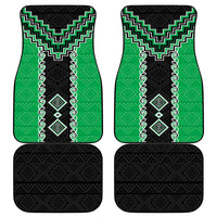 Green Niho Taniwha Mix Poutama Car Mats Unique Taniko Aotearoa