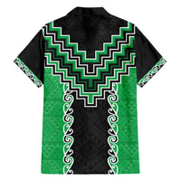 Green Niho Taniwha Mix Poutama Hawaiian Shirt Unique Taniko Aotearoa