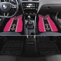 Pink Niho Taniwha Mix Poutama Car Mats Unique Taniko Aotearoa