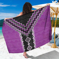 Purple Niho Taniwha Mix Poutama Sarong Unique Taniko Aotearoa