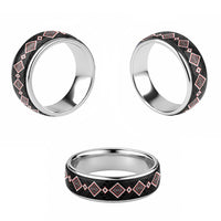 Red Niho Taniwha Mix Poutama Classic Ring Unique Taniko Aotearoa LT01 - Polynesian Pride