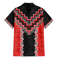 Red Niho Taniwha Mix Poutama Family Matching Mermaid Dress and Hawaiian Shirt Unique Taniko Aotearoa