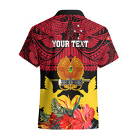 Personalised Papua New Guinea Hawaiian Shirt Bird Of Paradise Mix Polynesian Pattern LT01 - Polynesian Pride