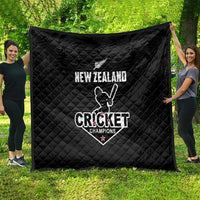 New Zealand Cricket Quilt Aotearoa Black Cap Come On