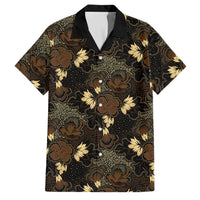 Javanese Batik Semen Family Matching Short Sleeve Bodycon Dress and Hawaiian Shirt Indonesian Traditional Pattern LT01 Dad's Shirt - Short Sleeve Black - Polynesian Pride
