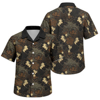 Javanese Batik Semen Family Matching Short Sleeve Bodycon Dress and Hawaiian Shirt Indonesian Traditional Pattern LT01 Son's Shirt Black - Polynesian Pride