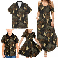 Javanese Batik Semen Family Matching Summer Maxi Dress and Hawaiian Shirt Indonesian Traditional Pattern LT01 - Polynesian Pride