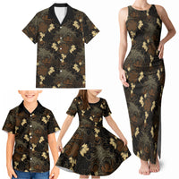 Javanese Batik Semen Family Matching Tank Maxi Dress and Hawaiian Shirt Indonesian Traditional Pattern LT01 - Polynesian Pride