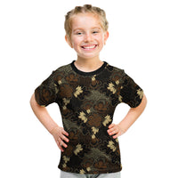 Javanese Batik Semen Kid T Shirt Indonesian Traditional Pattern LT01 Black - Polynesian Pride