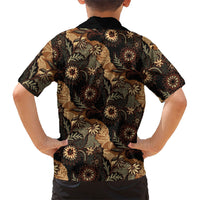 Batik Pedalaman Semen Lereng Style Family Matching Long Sleeve Bodycon Dress and Hawaiian Shirt Indonesian Traditional Pattern LT01 - Polynesian Pride