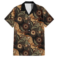 Batik Pedalaman Semen Lereng Style Family Matching Mermaid Dress and Hawaiian Shirt Indonesian Traditional Pattern LT01 Dad's Shirt - Short Sleeve Black - Polynesian Pride