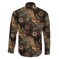 Batik Pedalaman Semen Lereng Style Family Matching Mermaid Dress and Hawaiian Shirt Indonesian Traditional Pattern LT01 Son's Shirt Black - Polynesian Pride