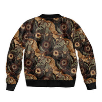 Batik Pedalaman Semen Lereng Style Sleeve Zip Bomber Jacket Indonesian Traditional Pattern