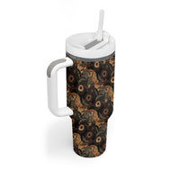 Batik Pedalaman Semen Lereng Style Tumbler With Handle Indonesian Traditional Pattern
