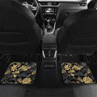 Gold Tropical Leaves Hawaii Mikioi Lei Car Mats Luxury Stylized - Polynesian Pride
