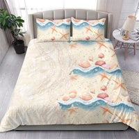 Beige Hawaii Lei Seashells Starfish Bedding Set Sandy Sylized - Polynesian Pride