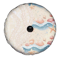 Beige Hawaii Lei Seashells Starfish Spare Tire Cover Sandy Sylized - Polynesian Pride