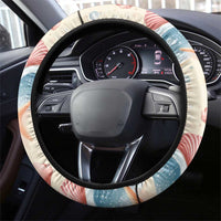 Beige Hawaii Lei Seashells Starfish Steering Wheel Cover Sandy Sylized - Polynesian Pride