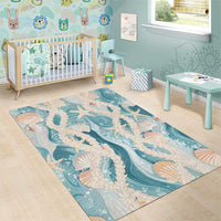 Hawaii Lei Seashells Starfish Area Rug Fresh Summer Vibe - Polynesian Pride