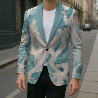 Hawaii Lei Seashells Starfish Blazer Fresh Summer Vibe - Polynesian Pride