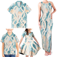 Hawaii Lei Seashells Starfish Family Matching Tank Maxi Dress and Hawaiian Shirt Fresh Summer Vibe - Polynesian Pride