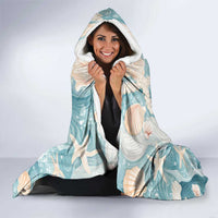 Hawaii Lei Seashells Starfish Hooded Blanket Fresh Summer Vibe - Polynesian Pride