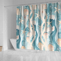 Hawaii Lei Seashells Starfish Shower Curtain Fresh Summer Vibe - Polynesian Pride