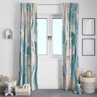 Hawaii Lei Seashells Starfish Window Curtain Fresh Summer Vibe - Polynesian Pride