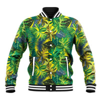 Hawaii Summer Tropical Leaves Baseball Jacket - Polynesian Pride