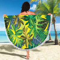 Hawaii Summer Tropical Leaves Beach Blanket - Polynesian Pride