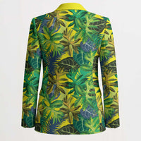 Hawaii Summer Tropical Leaves Blazer - Polynesian Pride