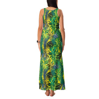 Hawaii Summer Tropical Leaves Family Matching Tank Maxi Dress and Hawaiian Shirt - Polynesian Pride