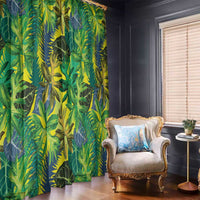 Hawaii Summer Tropical Leaves Window Curtain - Polynesian Pride