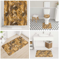 Hawaii Gold Tropical Leaves Bathroom Set - Polynesian Pride