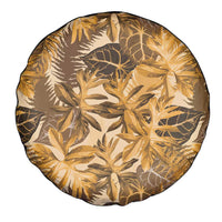 Hawaii Gold Tropical Leaves Spare Tire Cover - Polynesian Pride