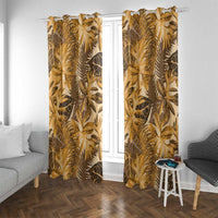Hawaii Gold Tropical Leaves Window Curtain - Polynesian Pride