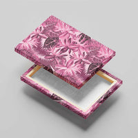 Hawaii Pink Tropical Leaves Canvas Wall Art - Polynesian Pride