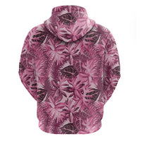 Hawaii Pink Tropical Leaves Hoodie - Polynesian Pride