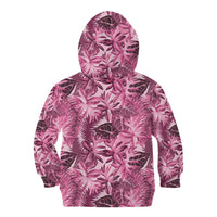 Hawaii Pink Tropical Leaves Kid Hoodie - Polynesian Pride