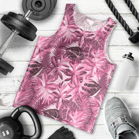 Hawaii Pink Tropical Leaves Men Tank Top - Polynesian Pride