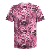 Hawaii Pink Tropical Leaves Rugby Jersey - Polynesian Pride