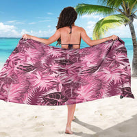 Hawaii Pink Tropical Leaves Sarong - Polynesian Pride