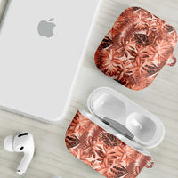 Hawaii Red Brown Tropical Leaves AirPods Case - Polynesian Pride