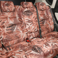 Hawaii Red Brown Tropical Leaves Back Car Seat Cover - Polynesian Pride