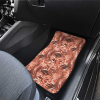 Hawaii Red Brown Tropical Leaves Car Mats - Polynesian Pride