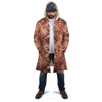 Hawaii Red Brown Tropical Leaves Cloak - Polynesian Pride