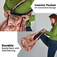 Hawaii Red Brown Tropical Leaves Grocery Bag - Polynesian Pride